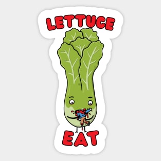 Lettuce Eat Humans Sticker